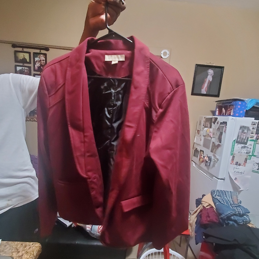 Burgundy blazer